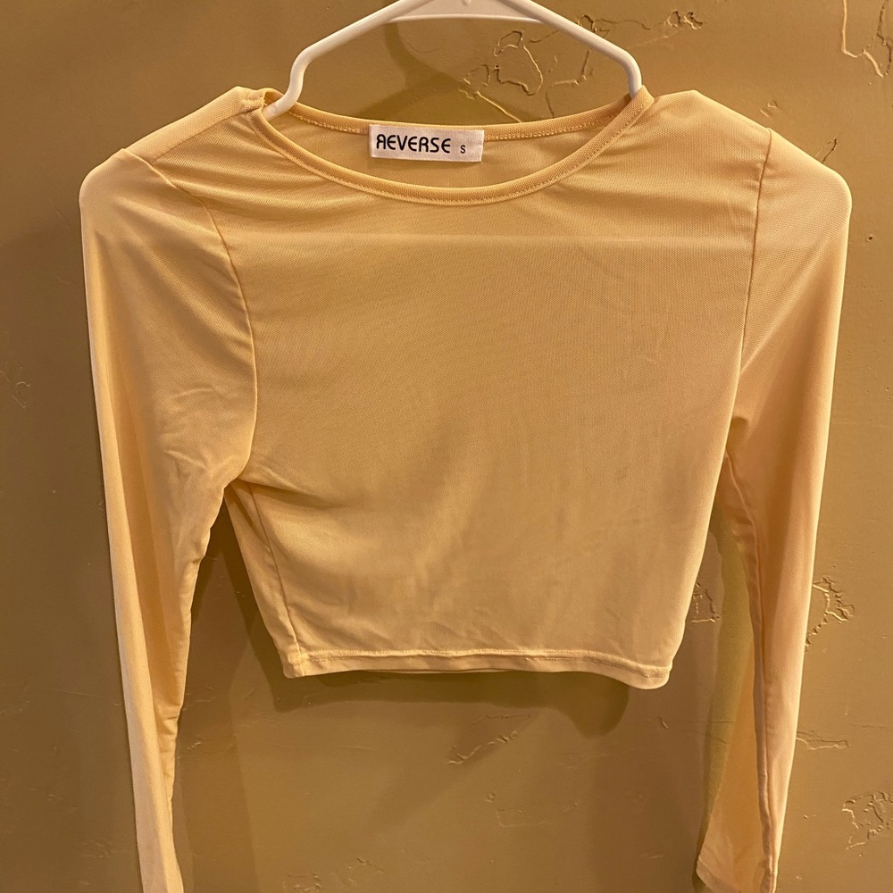 Reverse Long sleeve crop